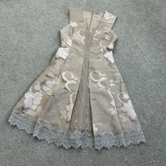 Elie Tahari Dresses & Skirts - - Eli Tahari Lola Sleeveless Floral Lace-Trim Dress Party  High End US2 - 1D1794
